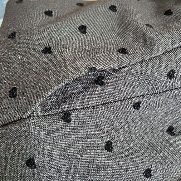 Talbots Hamphire ankle pants, black with hearts, size 12 - Picture 7 of 8